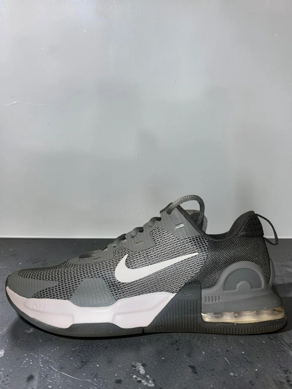 Nike Air Max Alpha Trainer Gray and White Mesh Training Shoe